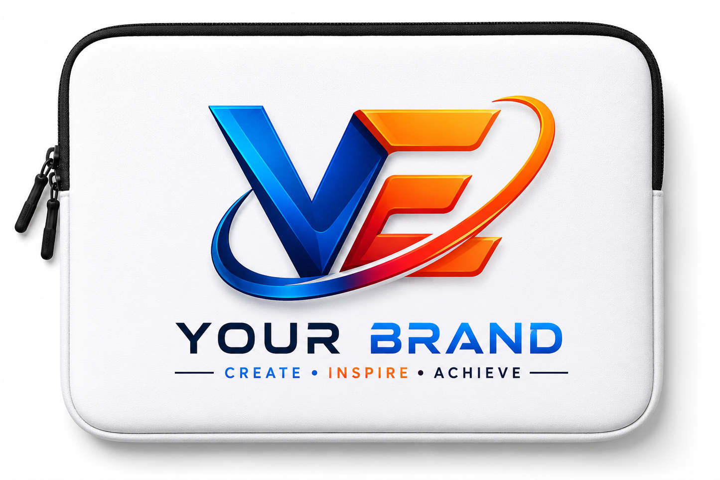 Company Braded Protective Laptop Sleeve - White w/Company Logo
