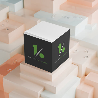 Custom Branded Sticky Note Cube — Fully Designed 4-Sided Print