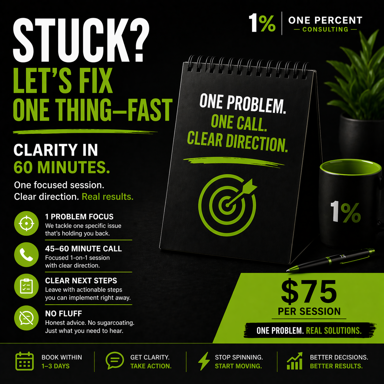Quick Fix Session | One Problem. One Call. Clear Direction.