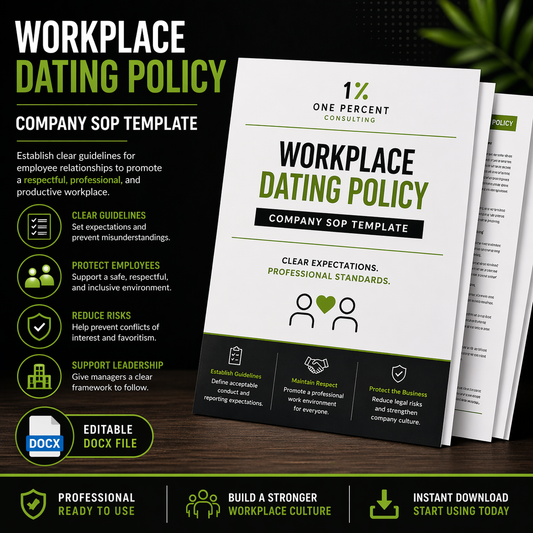 Workplace Dating Policy Template Company SOP Employee Relationship Policy
